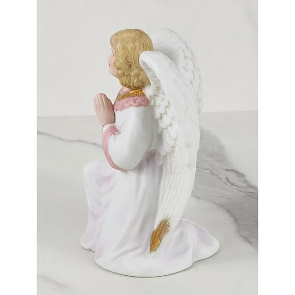 Homco Christmas Praying Angel Kneeling 5 1/2" Nativity Figurine 90s Malaysia Vtg - Picture 5 of 14